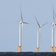 Wind turbines in Block Island Sound on July 8, 2018 just east of Montauk, New York.